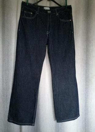 Джинсы zara широкие, прямые, палаццо полоска унісекс