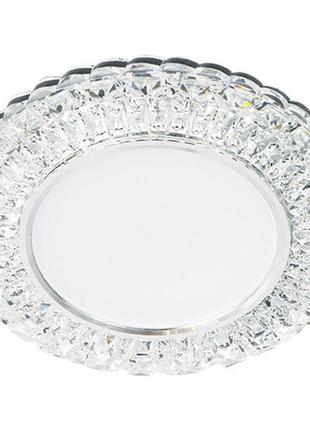 Встраиваемый светильник feron 7315 с led подсветкой прозрачный2 фото