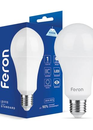 Светодиодная лампа feron lb-918 18вт e27 6500k