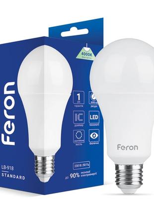 Світлодіодна лампа feron lb-918 18вт e27 4000k