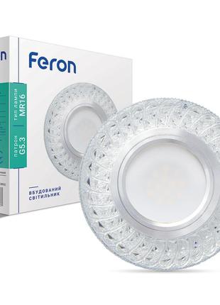 Встраиваемый светильник feron 7057 с led подсветкой