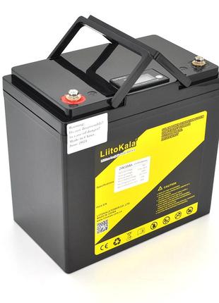 Акумуляторна батарея liitokala lifepo4 24 v (29,2 v) 30 ah bms(10(50)/100a) з lcd-дисплеєм (260*170*215mm),