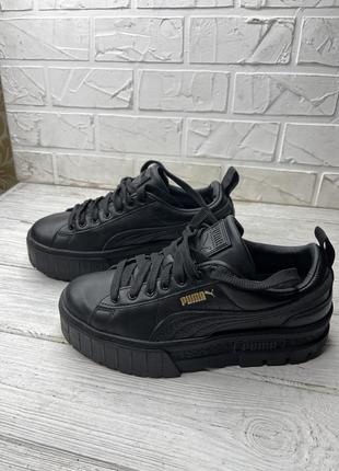 Круті шкіряні кросівки puma на платформі