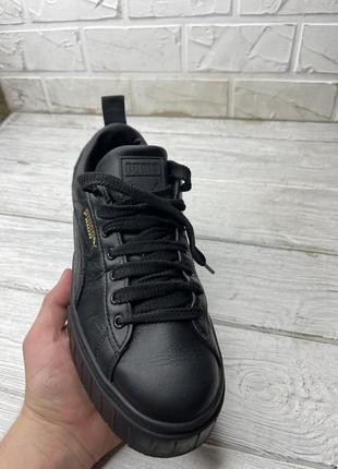 Круті шкіряні кросівки puma на платформі4 фото