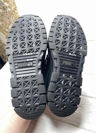 Круті шкіряні кросівки puma на платформі7 фото