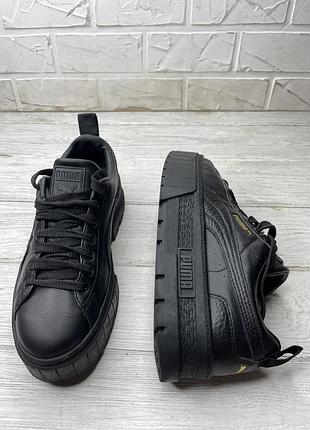 Круті шкіряні кросівки puma на платформі5 фото