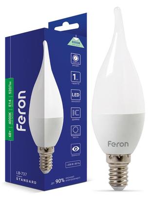 Світлодіодна лампа feron lb-737 6вт e14 4000k