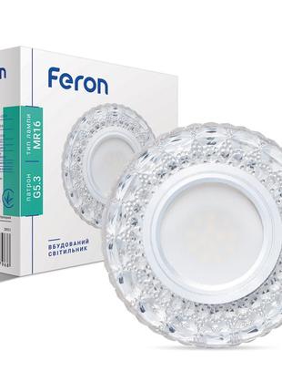 Встраиваемый светильник feron 7095 с led подсветкой