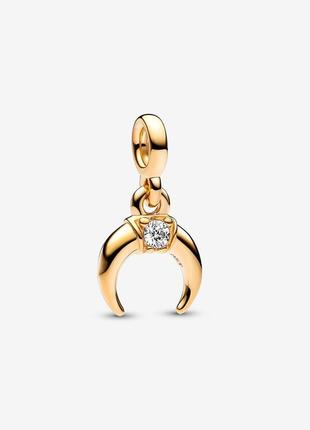 Серебряная бусина, шарм,  полумесяц pandora me