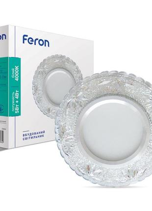 Встраиваемый светильник feron 7572 с led подсветкой