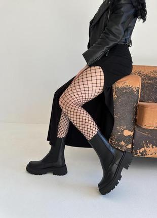 Глянцеві зимові високі челсі5 фото