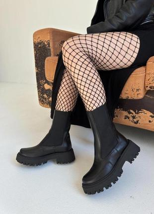 Глянцеві зимові високі челсі6 фото