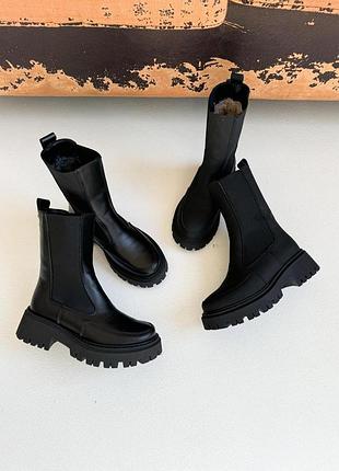 Глянцеві зимові високі челсі4 фото