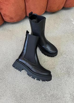 Глянцеві зимові високі челсі2 фото