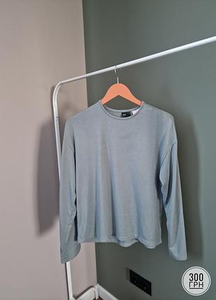 М'ятний лонгслів з широкими рукавами h&m оверсайз xs s 🌸сезонні знижки 🌸