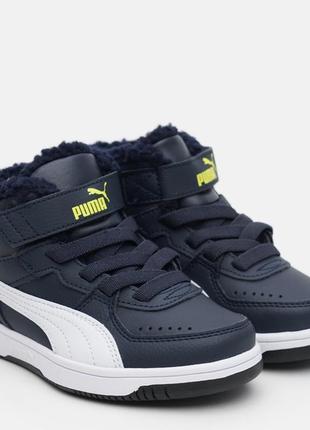 Детские зимние ботинки 28 для мальчика утепленные кроссовки puma rebound joy fur утепленные хайтопы