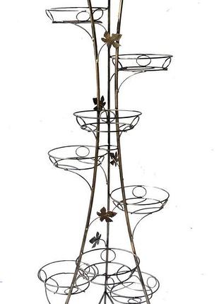 Підставка кована для квітів "вежа" на 9 вазонів