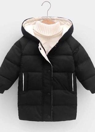 Удлиненная зимняя куртка для деток