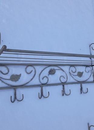 Вешалка кованая настенная средняя "трубка"