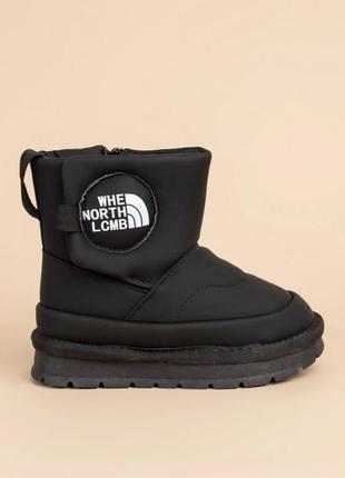 Зимние сапоги угги на липучке детские на меху