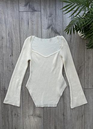 Трендова вязана кофта в рубчик