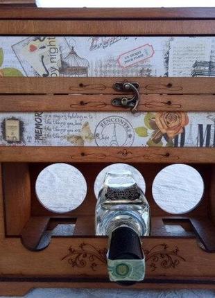 Мини-бар  комод на 3 бутылки