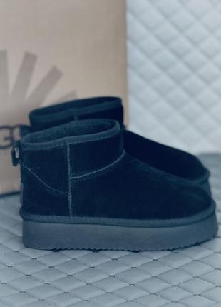 Ugg ultra mini замш на платформе угги ультра мини замш на платформе черные8 фото