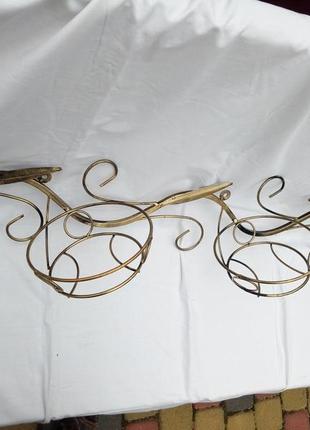 Підставка пристінна кована для квітів на 3 вазона