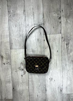 Louis vuitton paris сумка косметичка женская кожаная через плечо коричневая оригинал