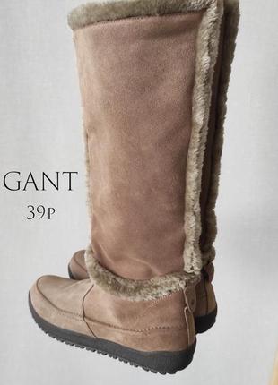 Gant замшеві сапоги чоботи жіночі