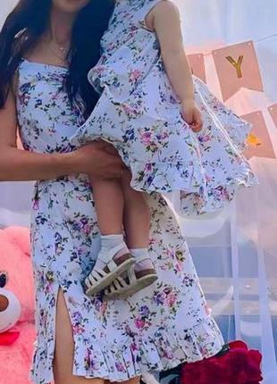 Пишне плаття для  донечки на 1-2 р та мами s,m