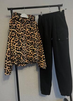 Костюм флис полар леопард детский