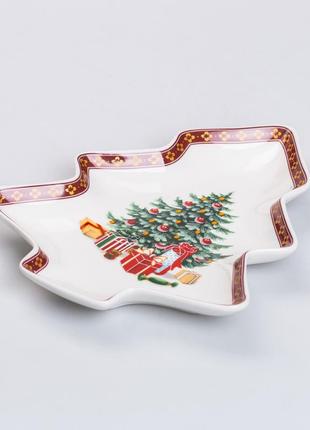 Блюдо сервірувальне christmas фігурне 25,5*21 см