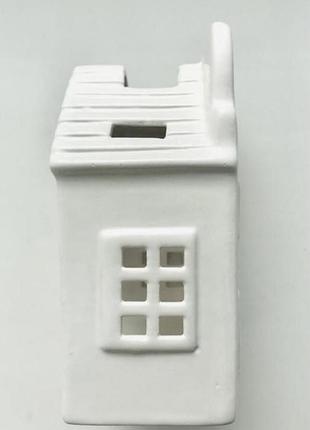 Керамический домик подсвечник новогодний декор