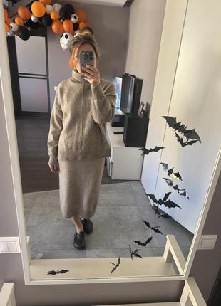 Трикотажний вʼязаний костюм h&m