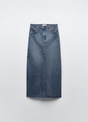 Джинсовая юбка zara 36
