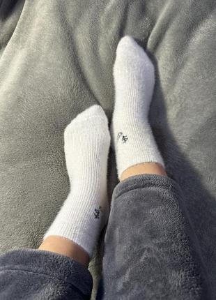 Білі теплі флісові шкарпетки