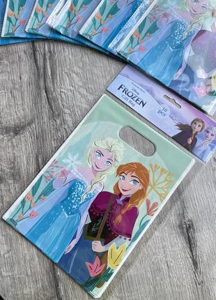 Дитячі пакетики, подарункові пакетики, набір 10шт, frozen, крижане серце