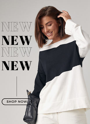 Джемпер в стиле колор блок