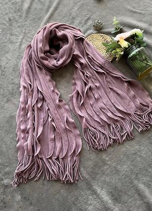 Довгий шарф з рюшами м'який
