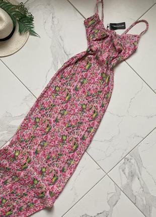 Платье макси плиссе