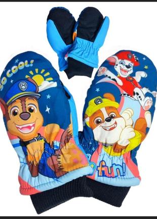 Перчатки перчатки paw patrol щенячий патруль 4-5 5-6роков3 фото