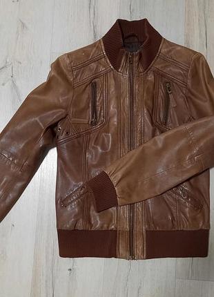 Кожаная куртка pimkie (натуральная кожа)