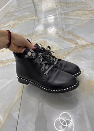 Ботинки ботиночки обувь обувь осень натур кожа 35 36