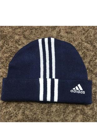 Шапка футбольная адидас челси спортивная зимняя adidas fc chelsea теплая с отворотом