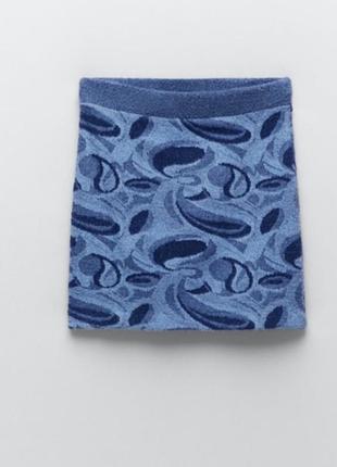 Zara мини юбка тёплая