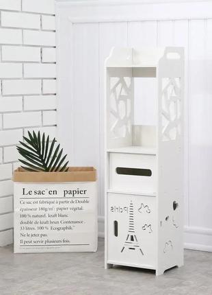 Полка стелаж пластиковая в ваную этажерка устойчива к влаге pk-02 (80cm*15cm*15cm)