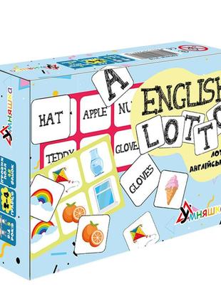 Развивающая настольная игра "лото английский/english lotto" 2118-um 48 фишек