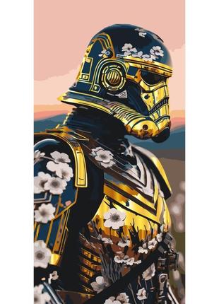 Картина по номерам "штурмовик арт" 16087-ac 40х80 см, с металлизированными красками