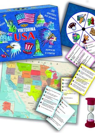 Настольная игра "викторина сша" mkp0903 правила игры на рус. и укр. языках